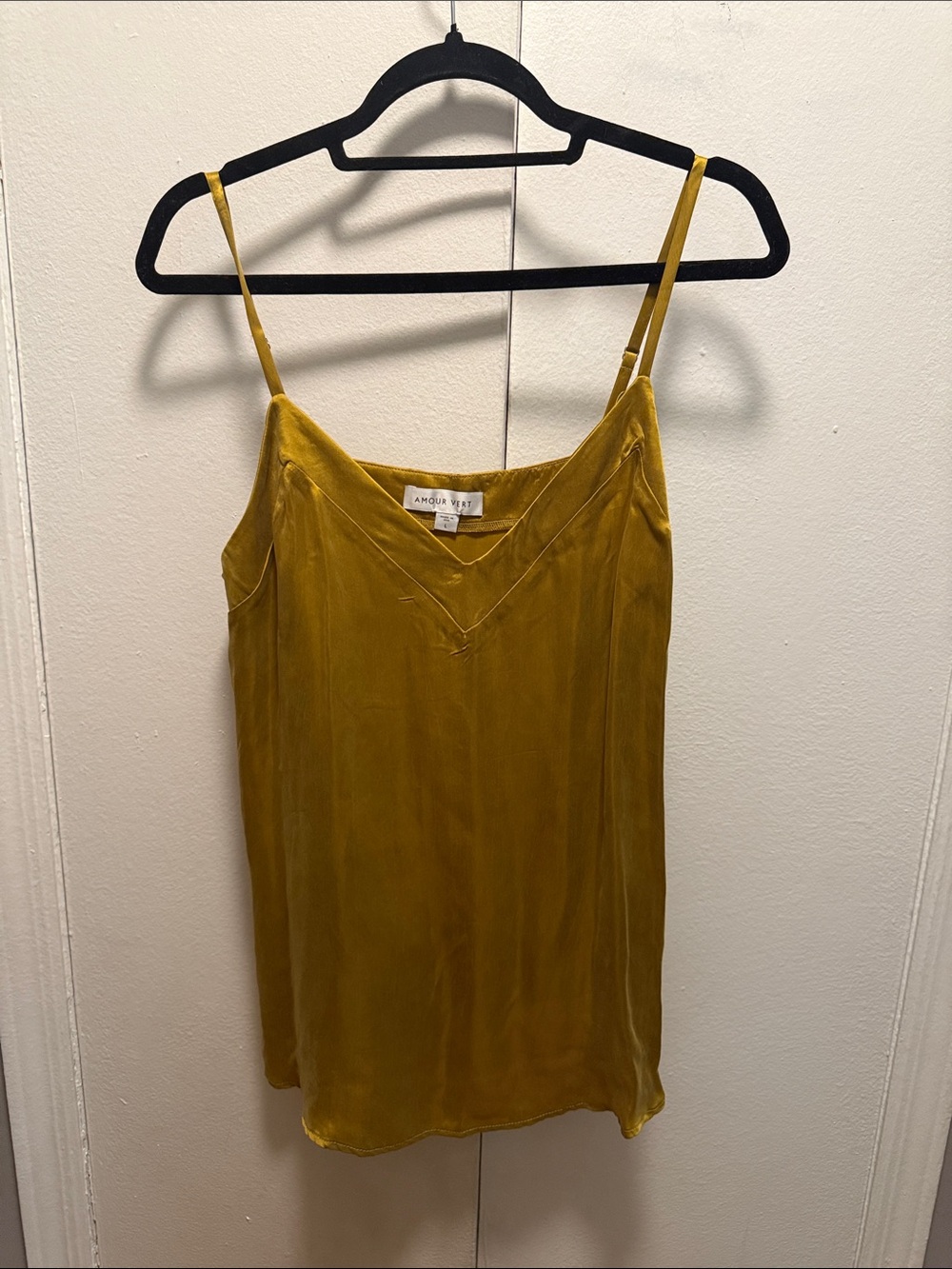 Amour Vert Golden Yellow Silk Cami